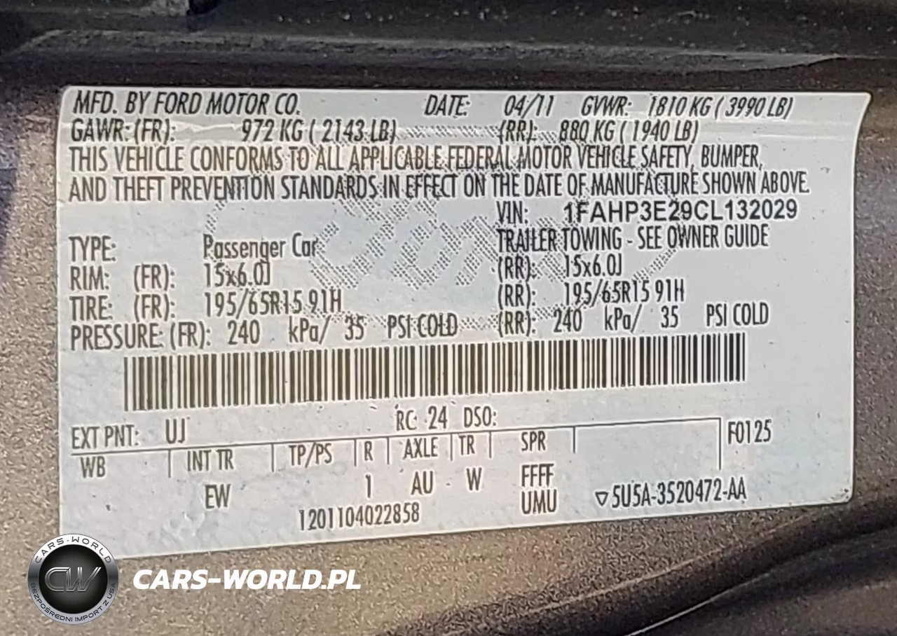 2012 Ford Focus S VIN:1FAHP3E29CL132029 - 9