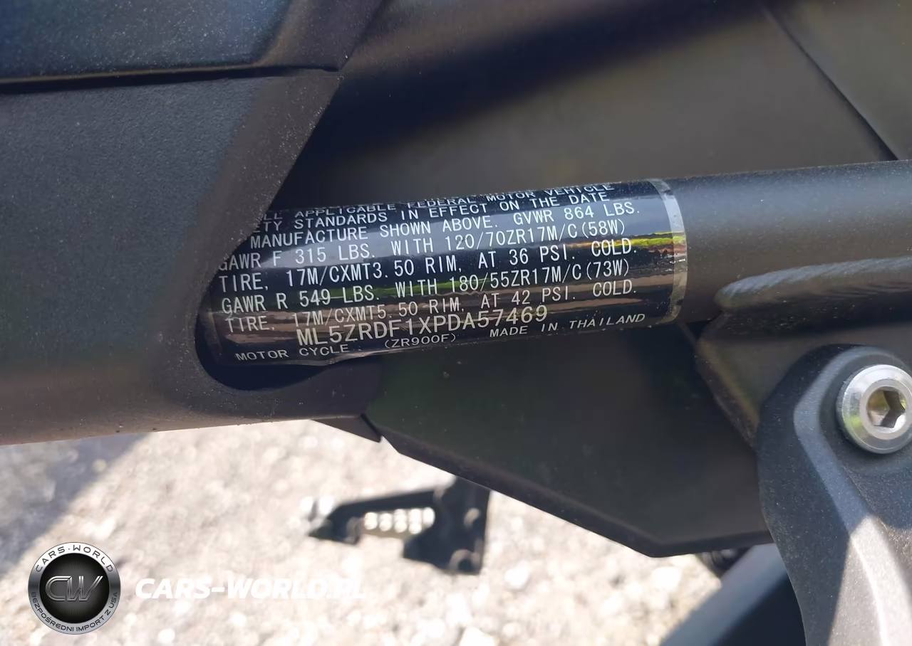 2023 Kawasaki Zr900 F VIN:ML5ZRDF1XPDA57469 - 10