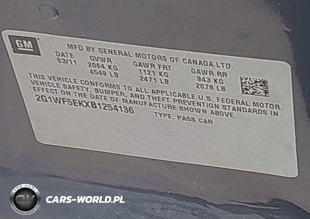 2011 Chevrolet Impala Ls VIN:2G1WF5EKXB1254136 - 9