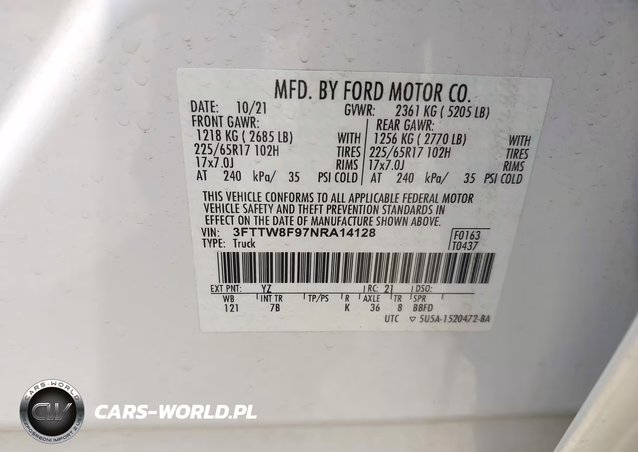 2022 Ford Maverick Lariat-Xl-Xlt VIN:3FTTW8F97NRA14128 - 9