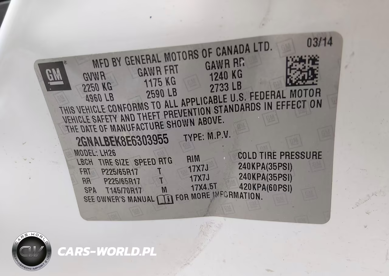 2014 Chevrolet Equinox Lt VIN:2GNALBEK8E6303955 - 9