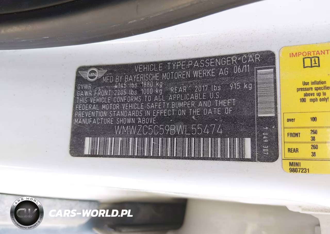 2011 Mini Cooper S Countryman VIN:WMWZC5C59BWL55474 - 9