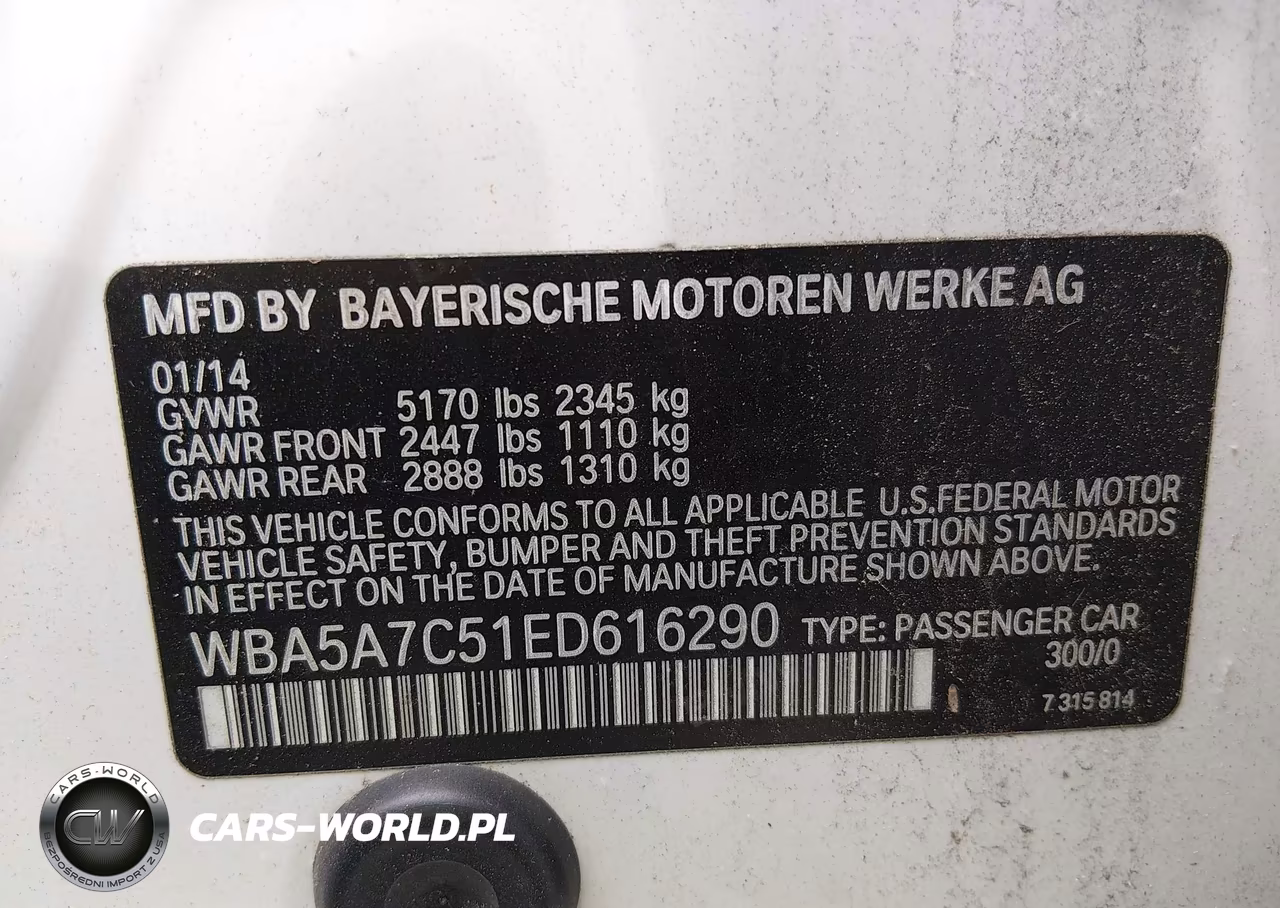 2014 BMW 528I xDrive VIN:WBA5A7C51ED616290 - 9