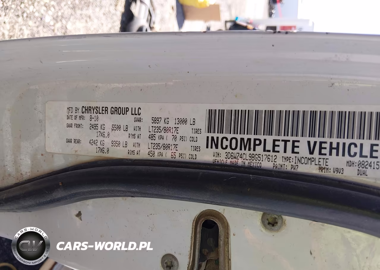 2011 Ram Ram 3500 Hd Chassis St-Slt-Laramie VIN:3D6WZ4CL9BG517612 - 8