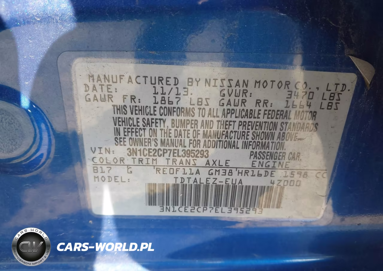 2014 Nissan Versa Note S (Sr)-S Plus-Sv VIN:3N1CE2CP7EL395293 - 9