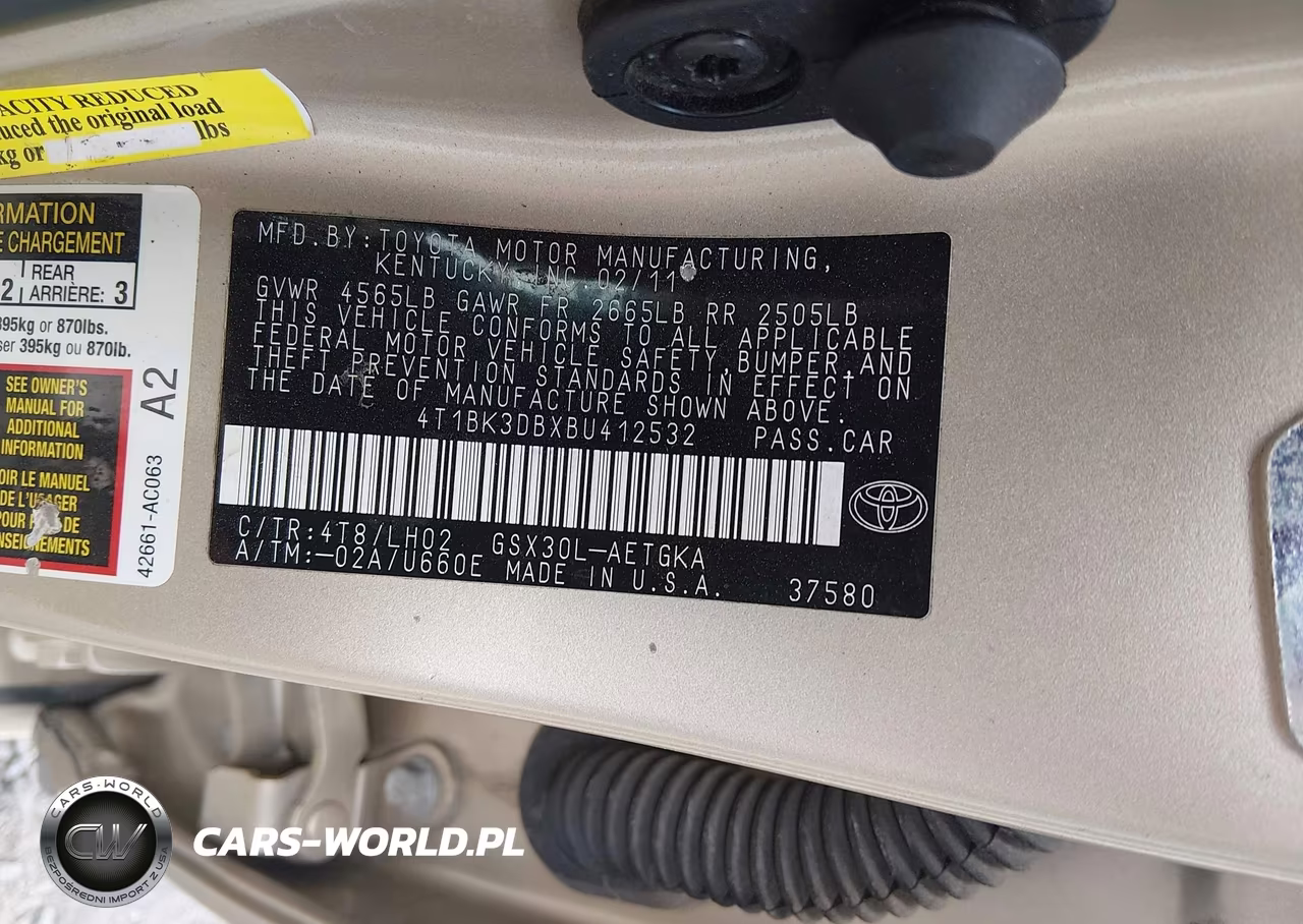 2011 Toyota Avalon VIN:4T1BK3DBXBU412532 - 9