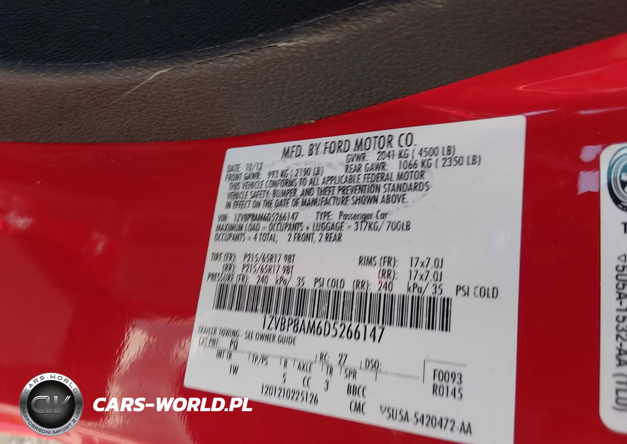 2013 Ford Mustang V6-V6 Premium VIN:1ZVBP8AM6D5266147 - 9