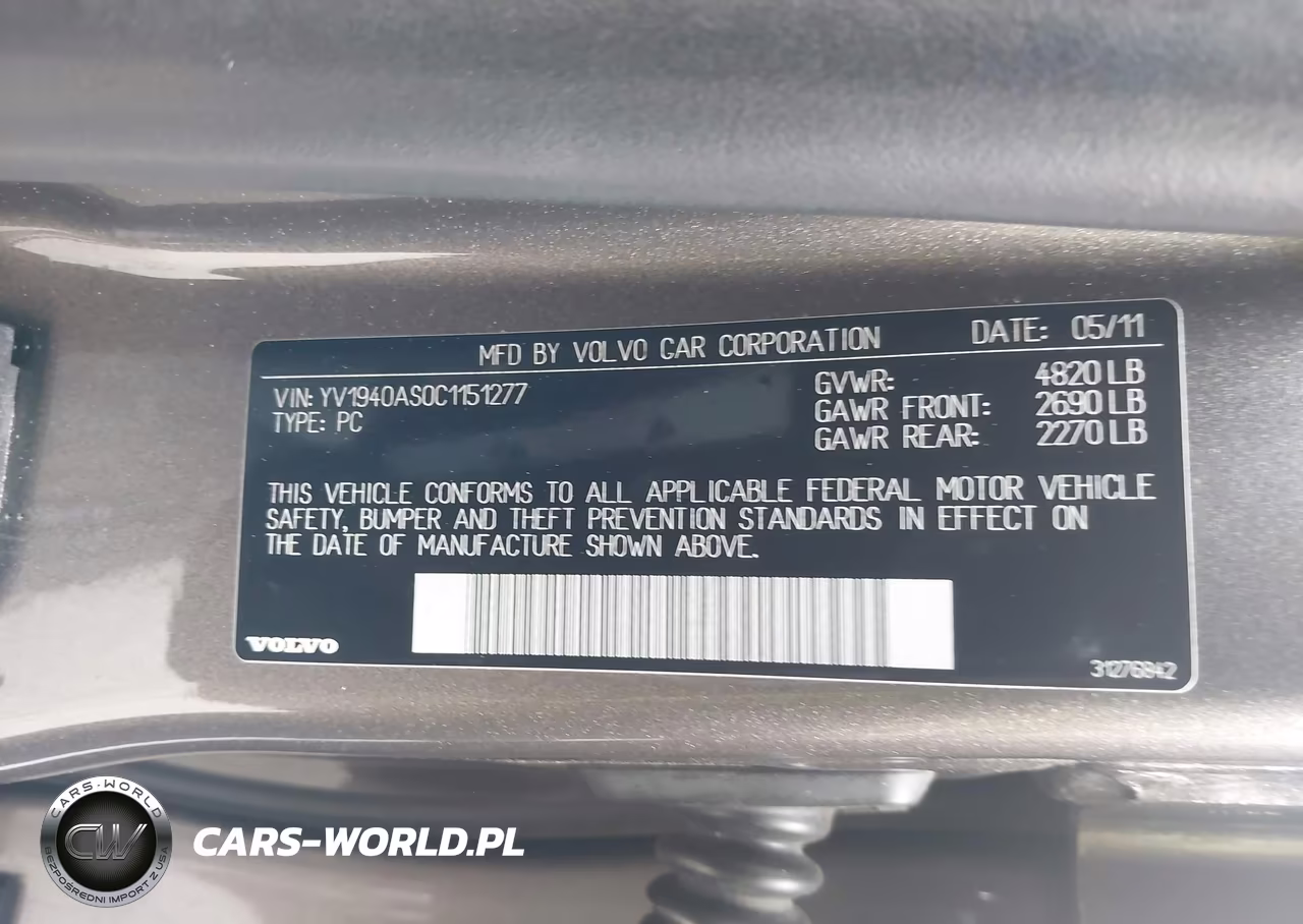 2012 Volvo S80 3.2L Premier Plus VIN:YV1940AS0C1151277 - 9