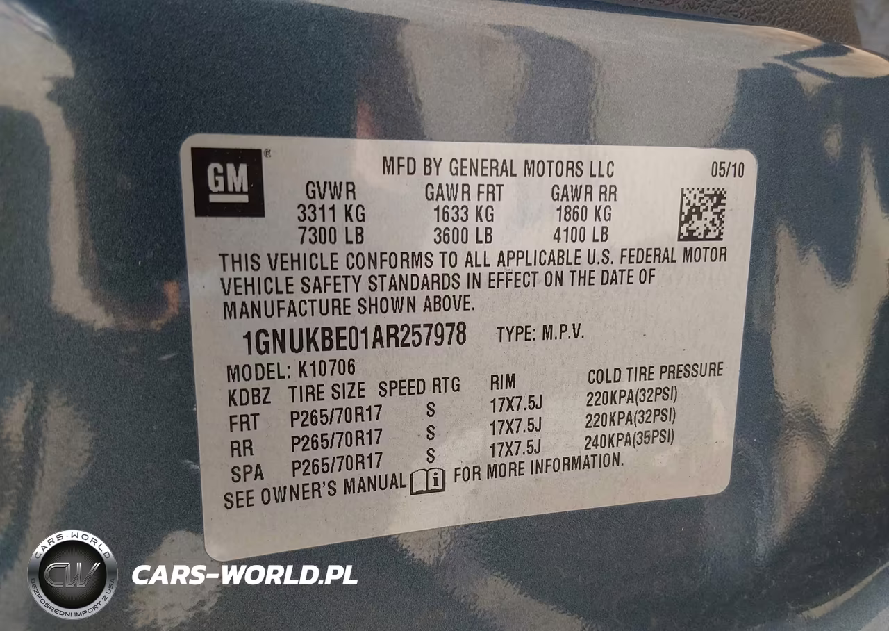 2010 Chevrolet Tahoe Lt VIN:1GNUKBE01AR257978 - 9