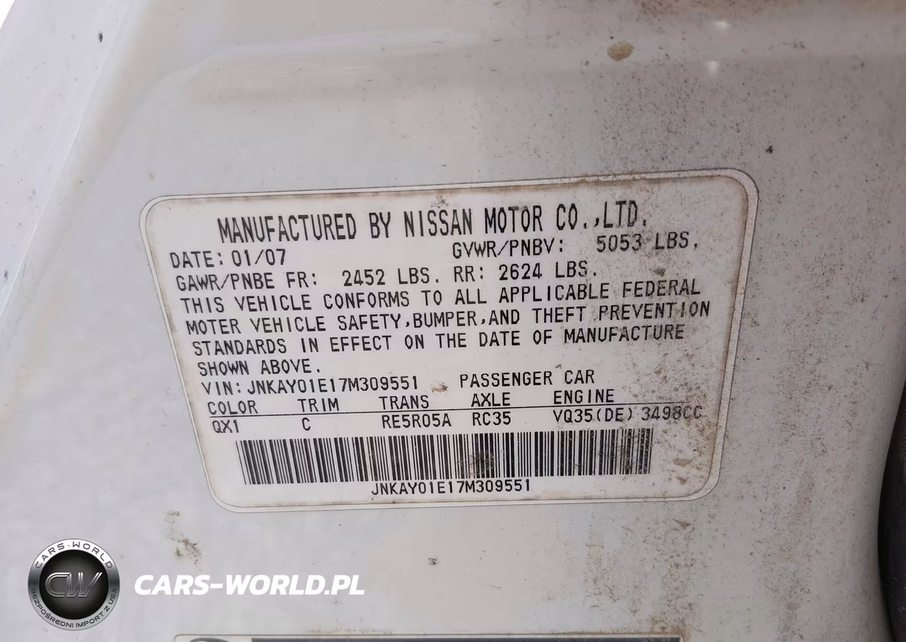 2007 Infiniti M35 VIN:JNKAY01E17M309551 - 9