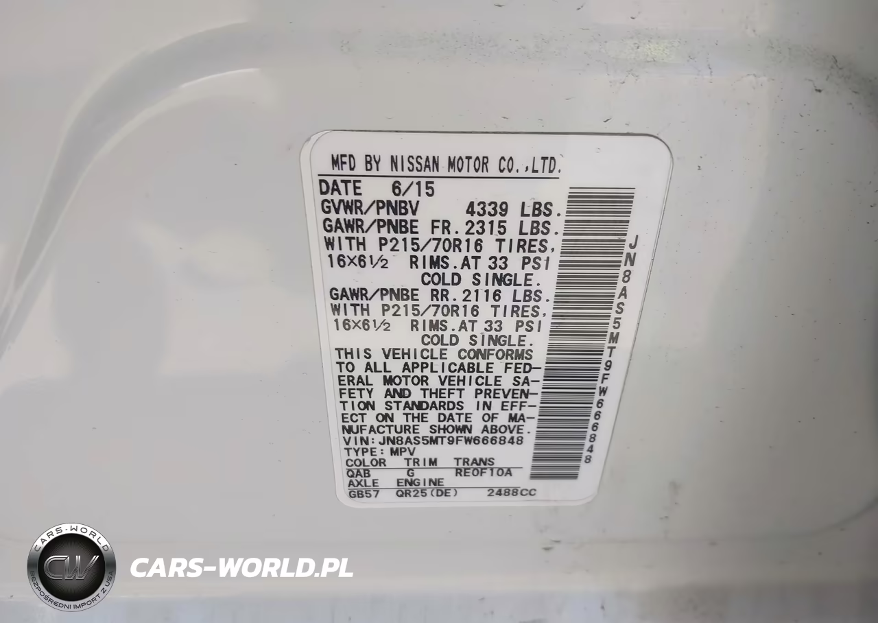 2015 Nissan Rogue Select S VIN:JN8AS5MT9FW666848 - 9