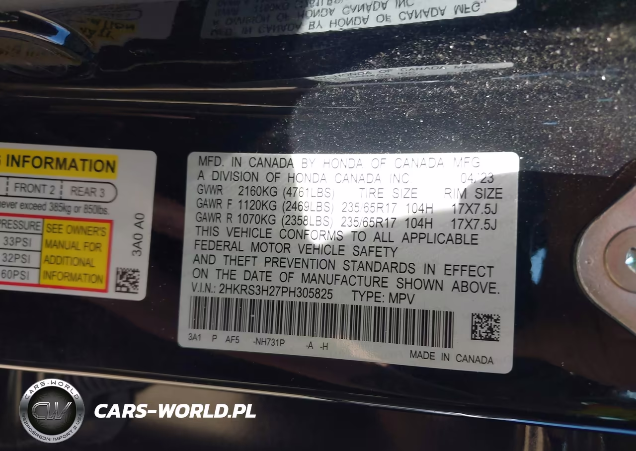 2023 Honda Cr-V Lx 2Wd VIN:2HKRS3H27PH305825 - 9
