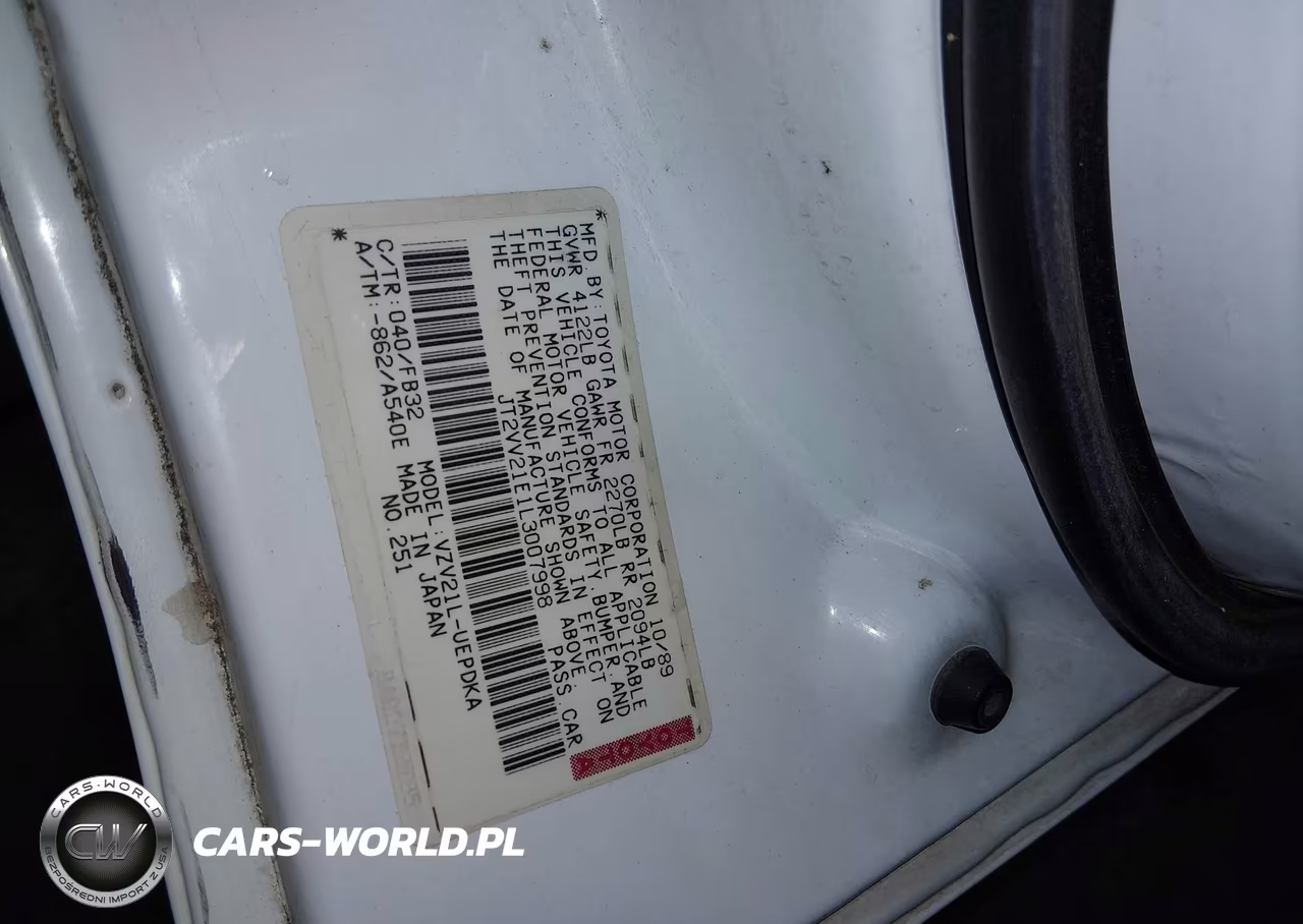 1990 Toyota Camry Dlx VIN:JT2VV21E1L3007998 - 9