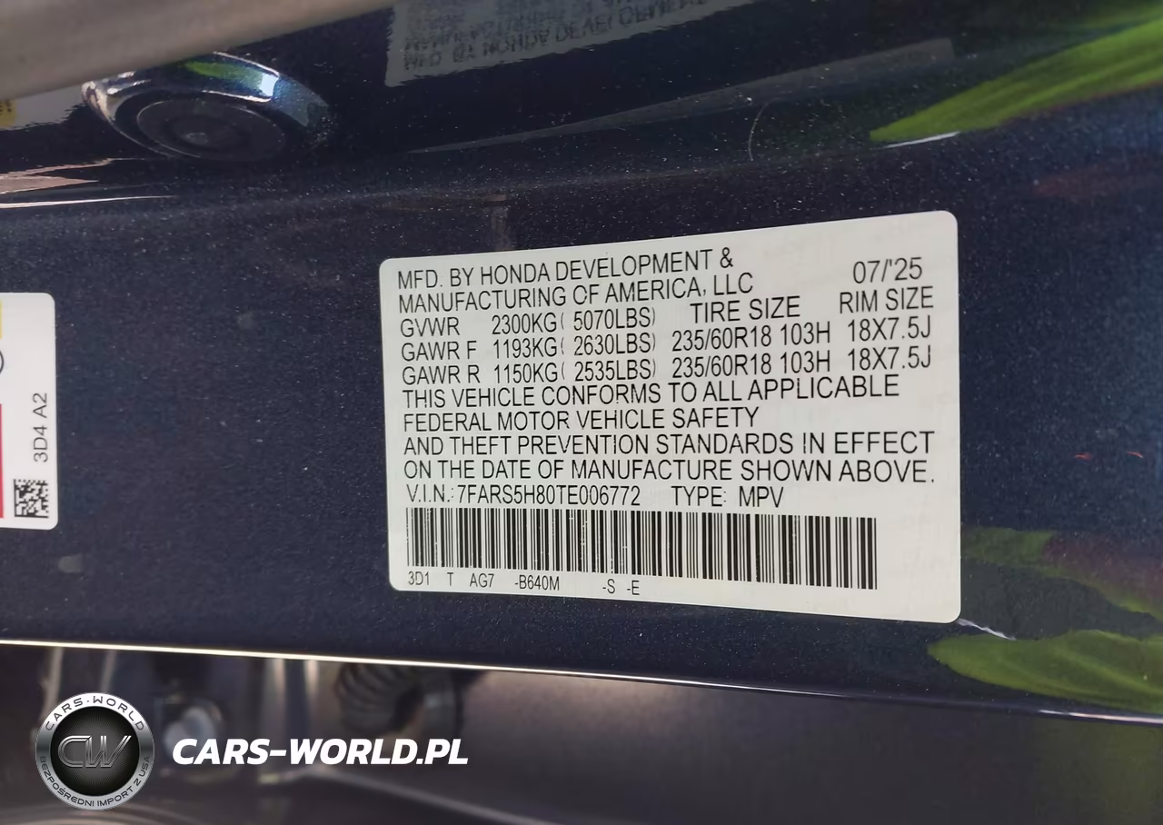 2026 Honda Cr-V Hybrid 2Wd Sport-L VIN:7FARS5H80TE006772 - 9