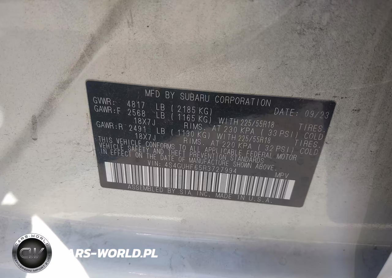 2024 Subaru Crosstrek Sport VIN:4S4GUHF65R3727994 - 9