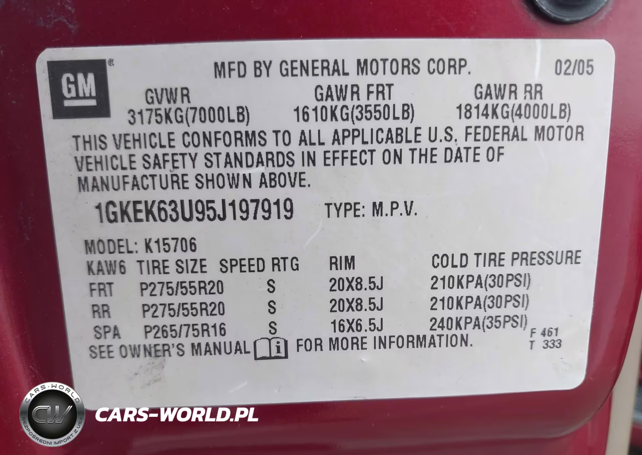 2005 GMC Yukon Denali VIN:1GKEK63U05J216549 - 9