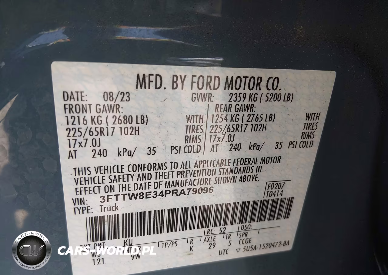 2023 Ford Maverick Xl VIN:3FTTW8E34PRA79096 - 9