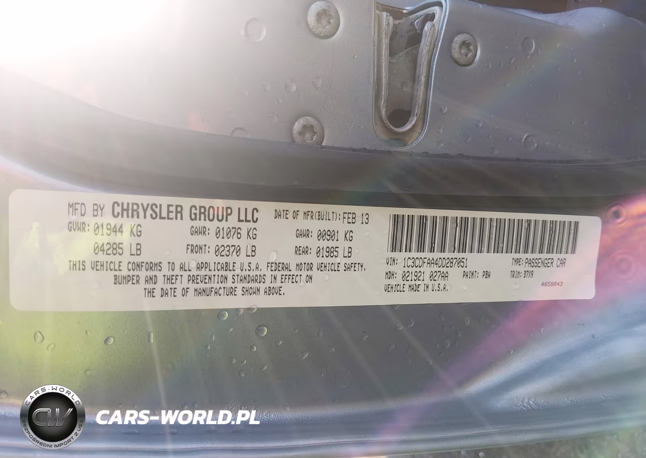 2013 Dodge Dart Se VIN:1C3CDFAA4DD287051 - 9