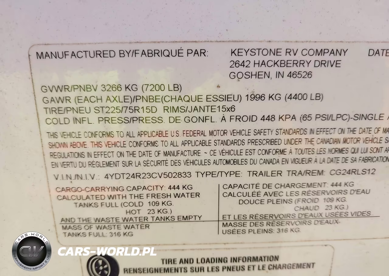 2012 Keystone Rv Other VIN:4YDT24R23CV502833 - 9