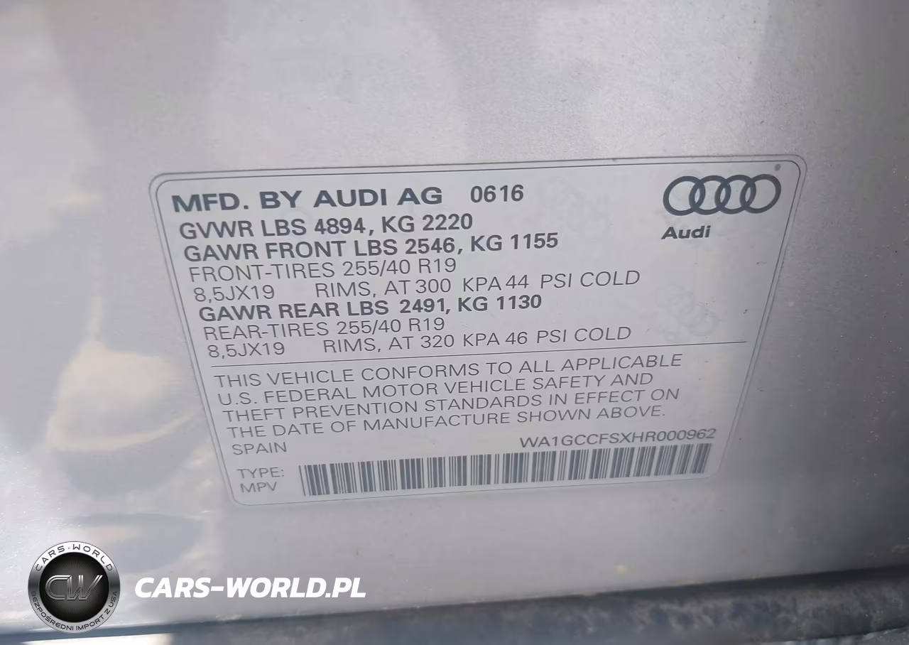 2017 Audi Q3 2.0T Premium VIN:WA1GCCFSXHR000962 - 9