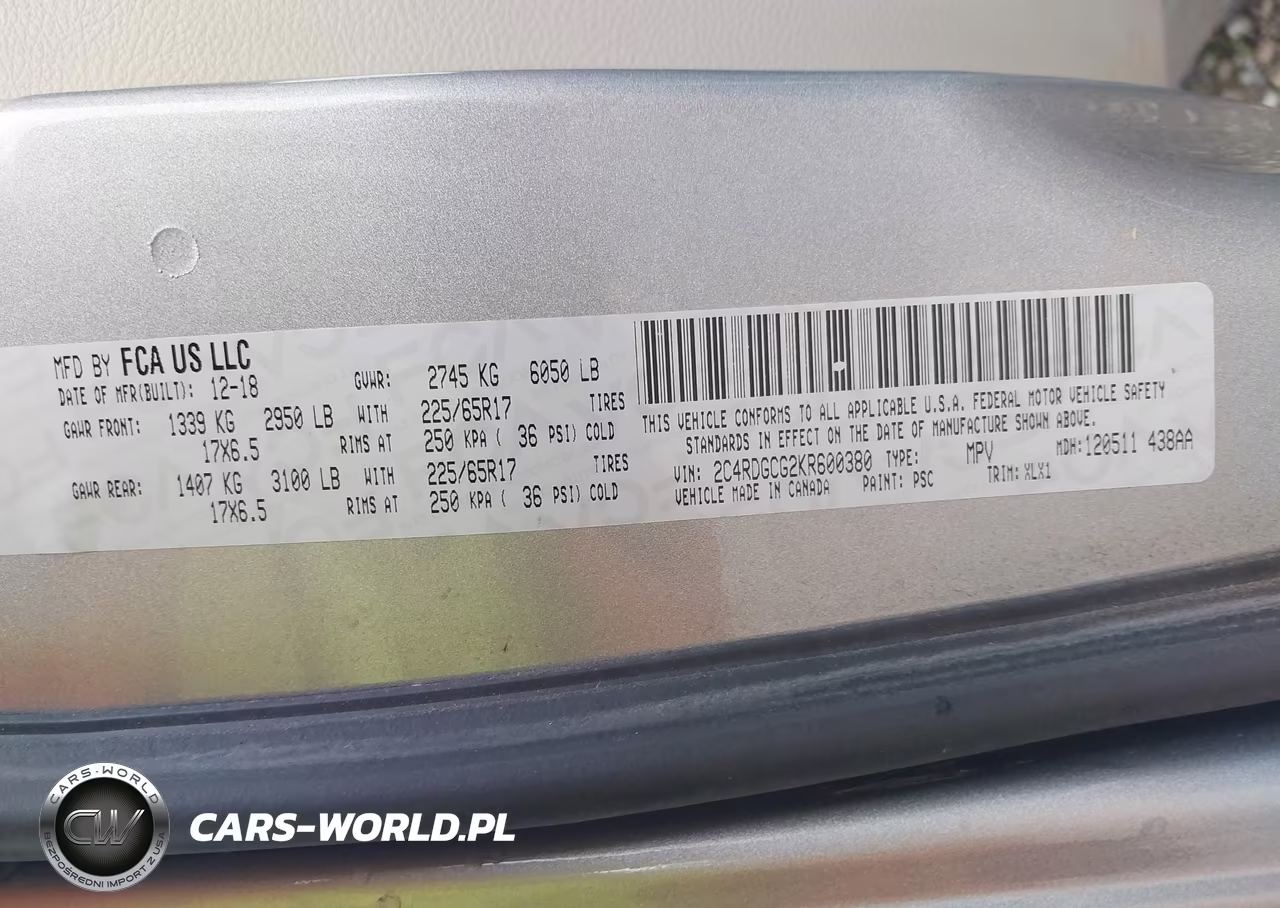 2019 Dodge Grand Caravan Sxt VIN:2C4RDGCG2KR600380 - 9