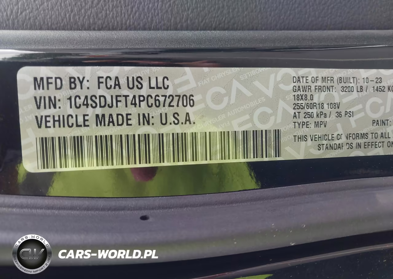 2023 Dodge Durango Pursuit Awd VIN:1C4SDJFT4PC672706 - 9