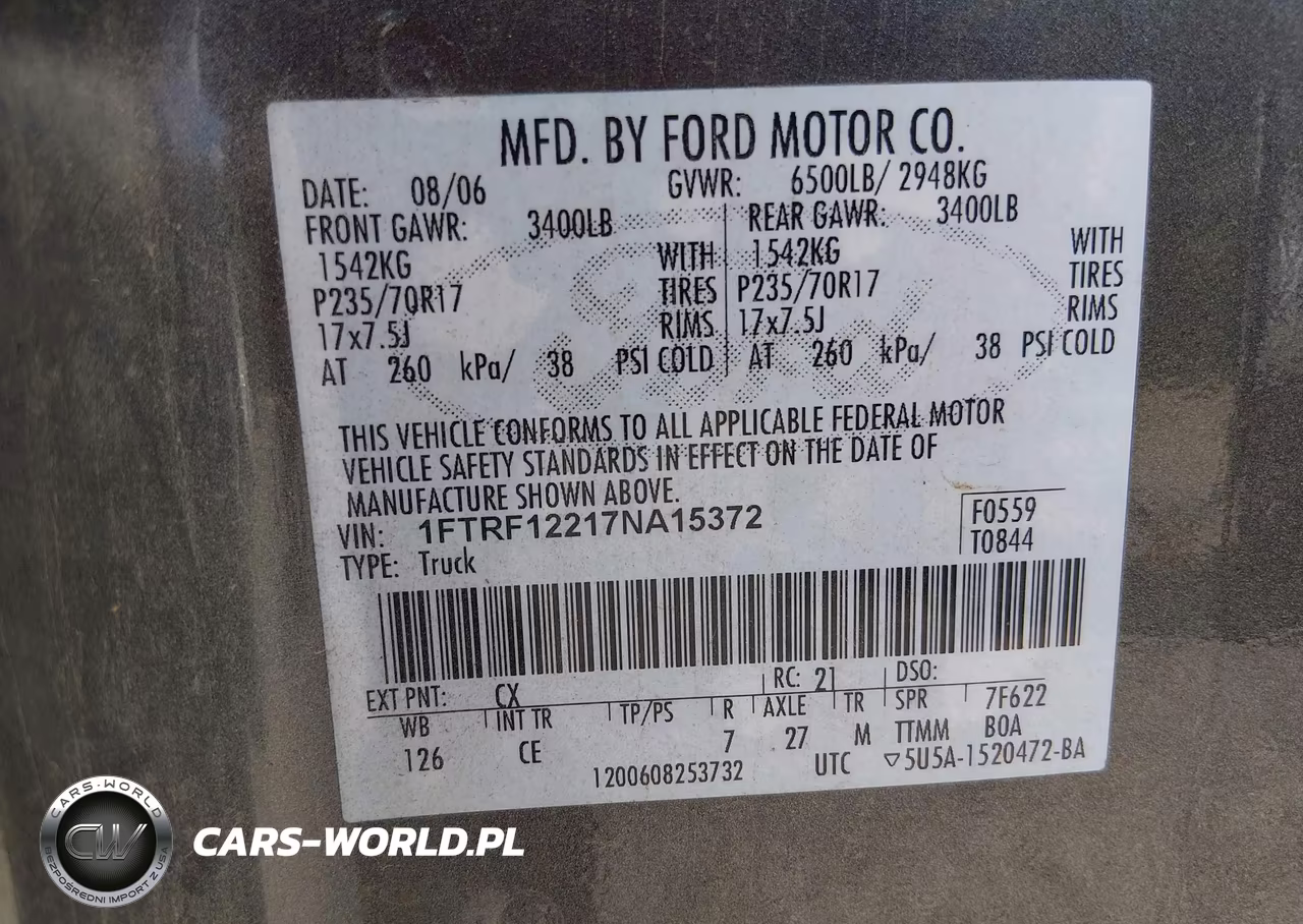 2007 Ford F-150 Stx-Xl-Xlt VIN:1FTRF12217NA15372 - 9