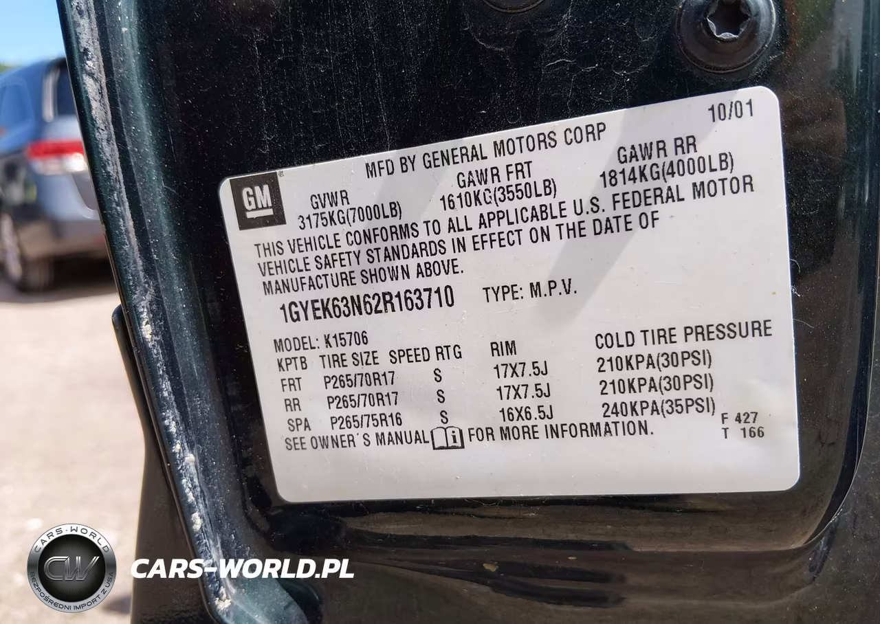 2002 Cadillac Escalade Standard VIN:1GYEK63N62R163710 - 9