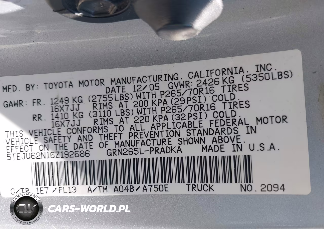 2006 Toyota Tacoma Prerunner V6 VIN:5TEJU62N16Z192686 - 9