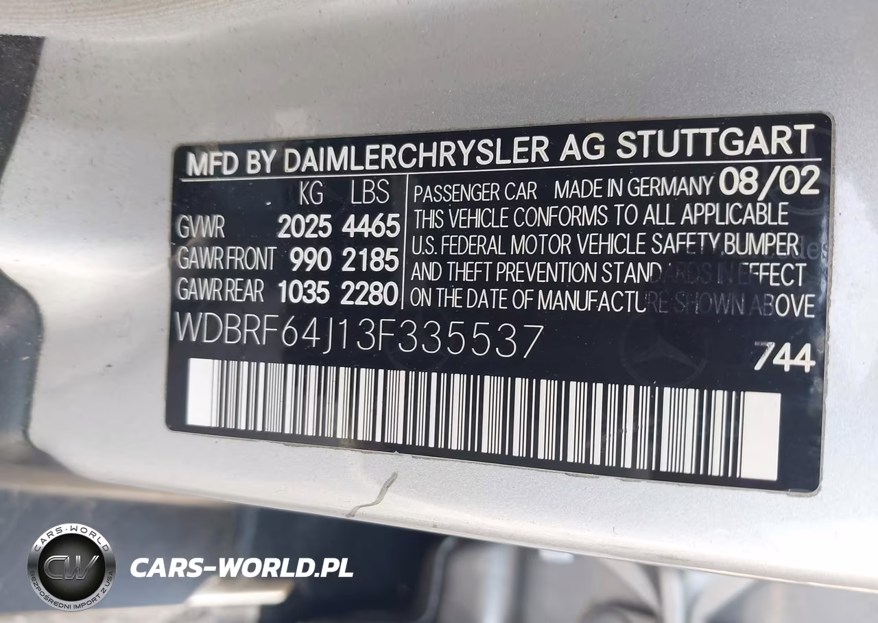 2003 Mercedes-Benz C 320 Sport VIN:WDBRF64J13F335537 - 9
