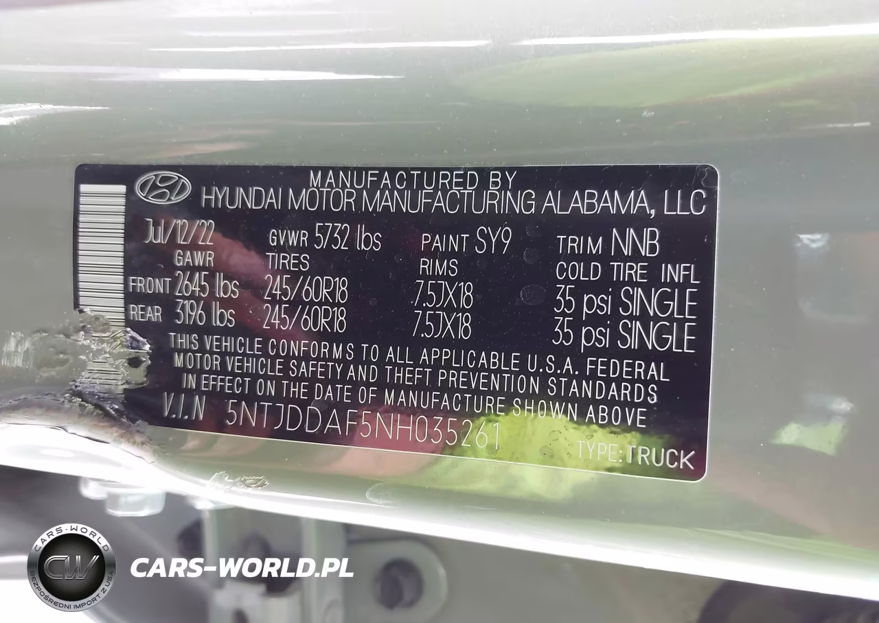 2022 Hyundai Santa Cruz Sel Premium VIN:5NTJDDAF5NH035261 - 9