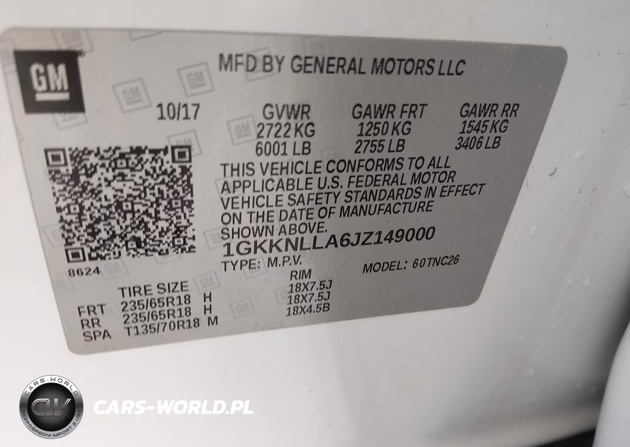 2018 GMC Acadia Sle-2 VIN:1GKKNLLA6JZ149000 - 9