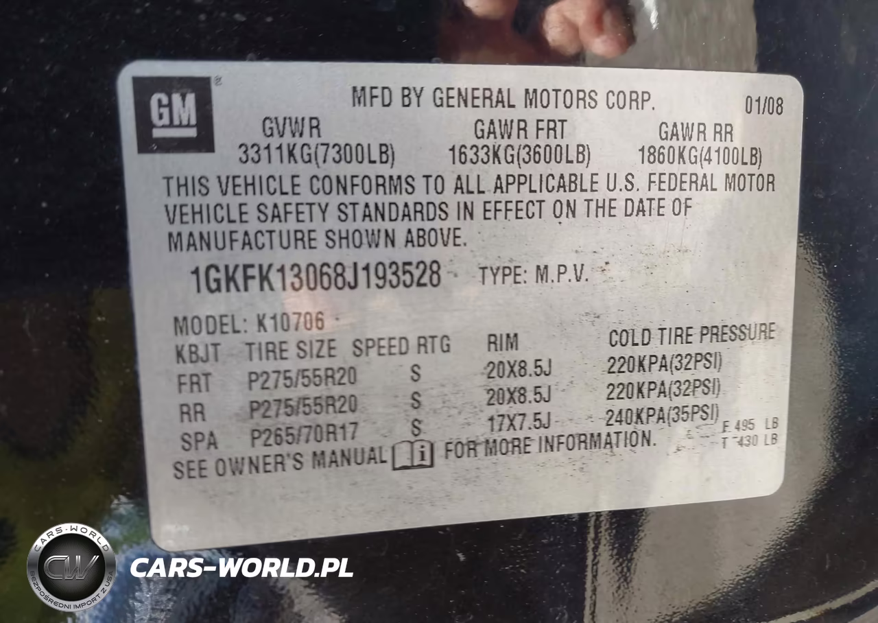 2008 GMC Yukon Slt VIN:1GKFK13068J193528 - 9