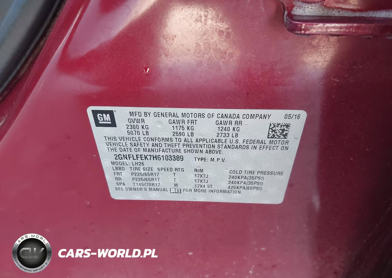 2017 Chevrolet Equinox Lt VIN:2GNFLFEK7H6103389 - 9