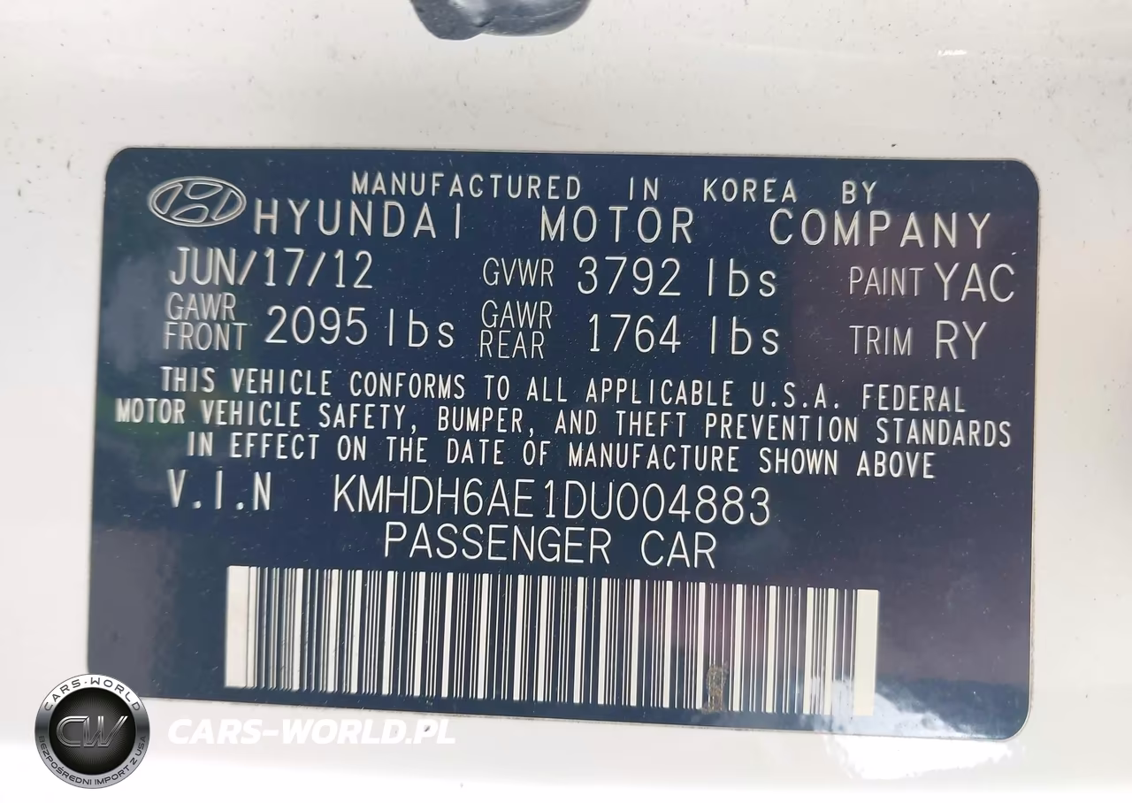 2013 Hyundai Elantra Gs VIN:KMHDH6AE1DU004883 - 9