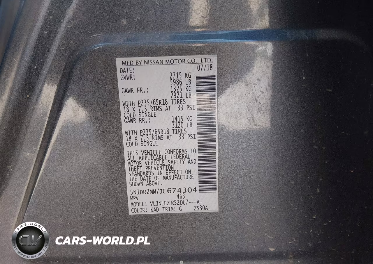 2018 Nissan Pathfinder Sv VIN:5N1DR2MM7JC674304 - 9