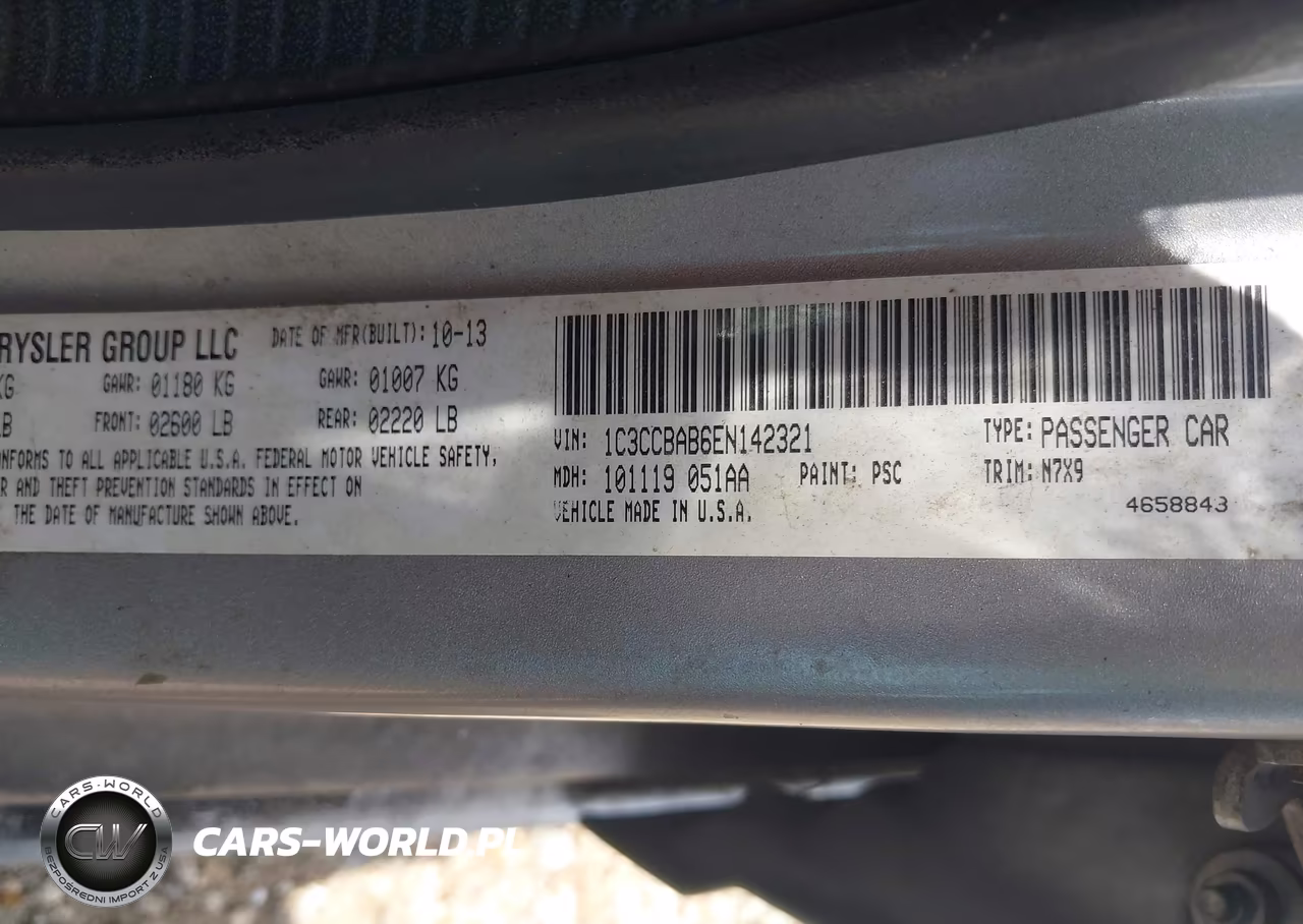 2014 Chrysler 200 Lx VIN:1C3CCBAB6EN142321 - 9