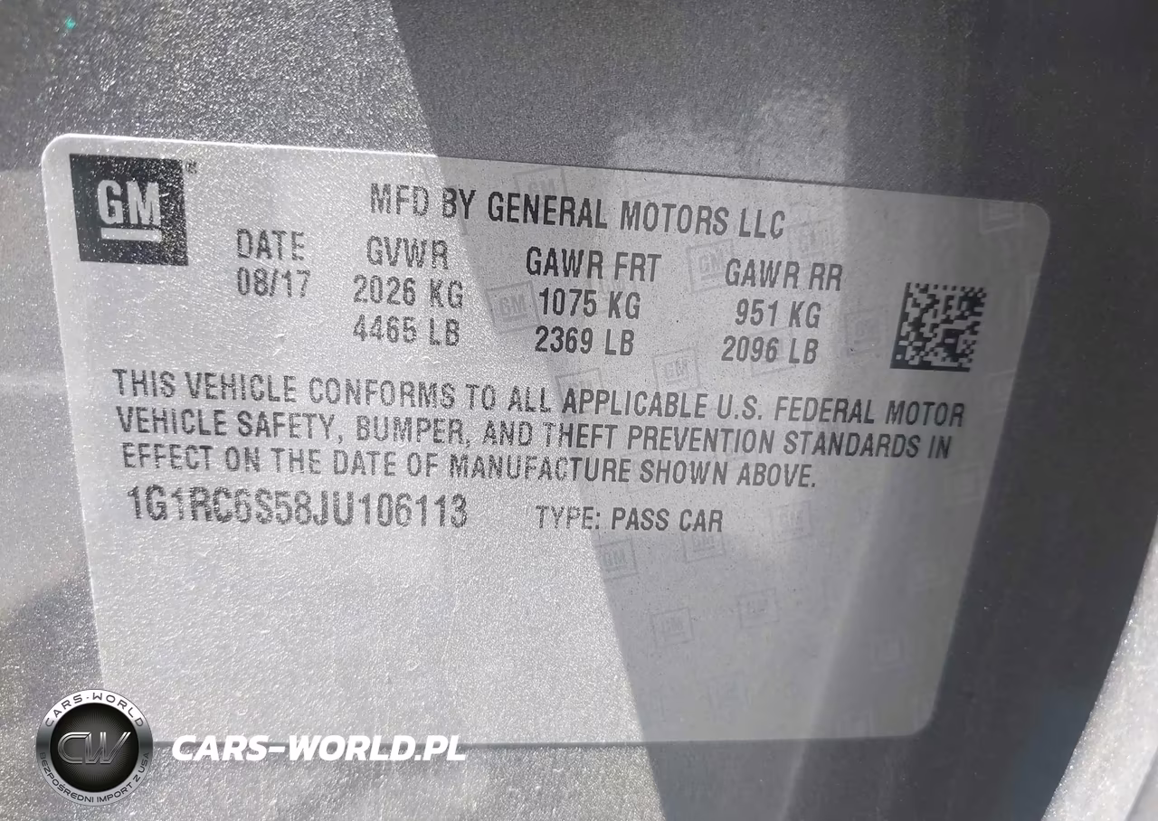 2018 Chevrolet Volt Lt VIN:1G1RC6S58JU106113 - 9