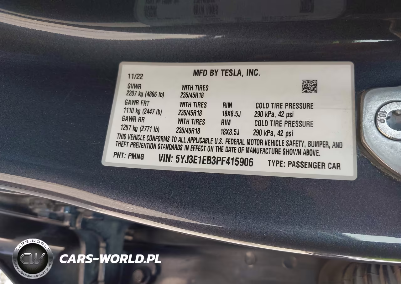 2023 Tesla Model 3 Long Range Dual Motor All-Wheel Drive VIN:5YJ3E1EB3PF415906 - 9