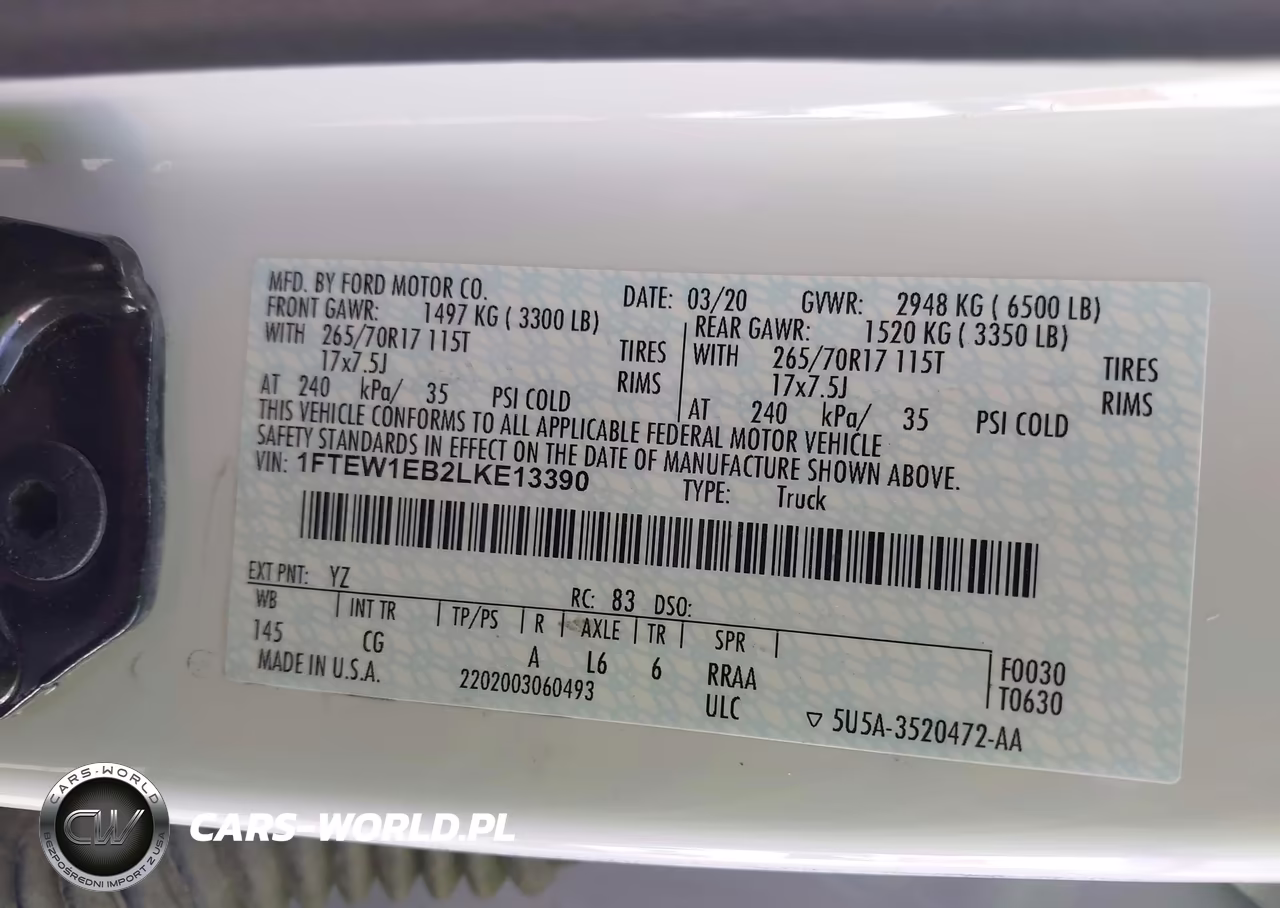 2020 Ford F-150 Xl-Xlt VIN:1FTEW1EB2LKE13390 - 9