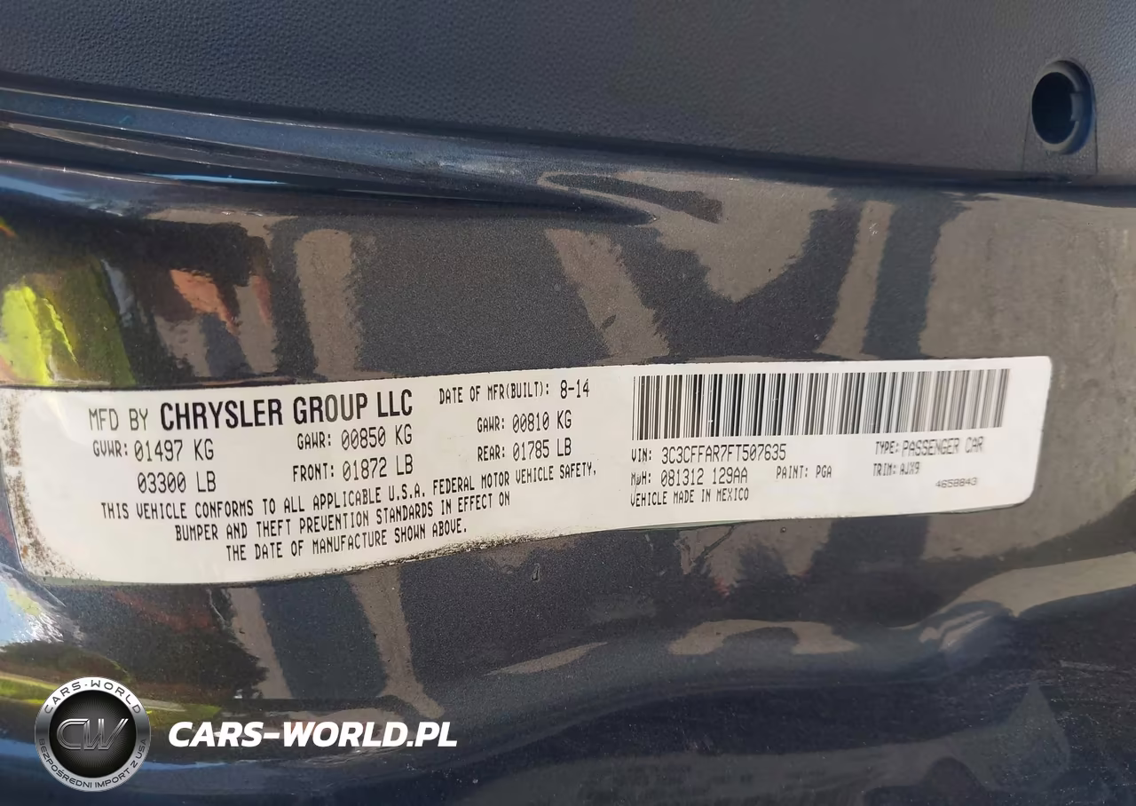 2015 Fiat 500 Sport VIN:3C3CFFBR9FT534575 - 9