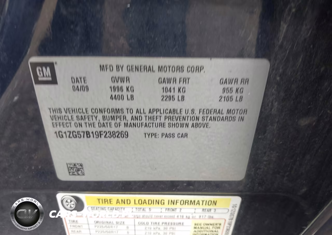 2009 Chevrolet Malibu Ls VIN:1G1ZG57B19F238269 - 9