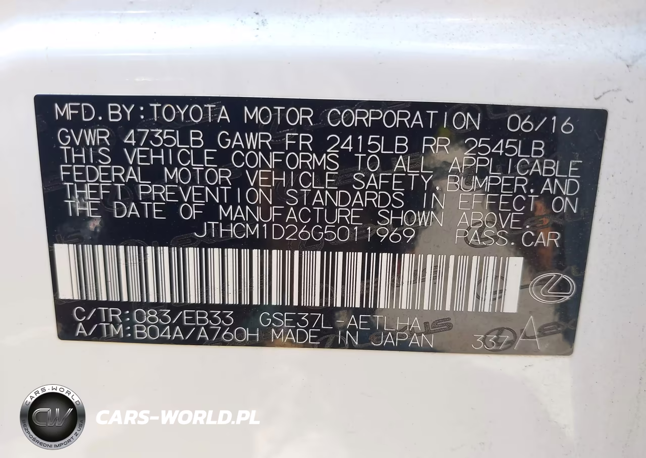 2016 Lexus Is 300 VIN:JTHCM1D26G5011969 - 9