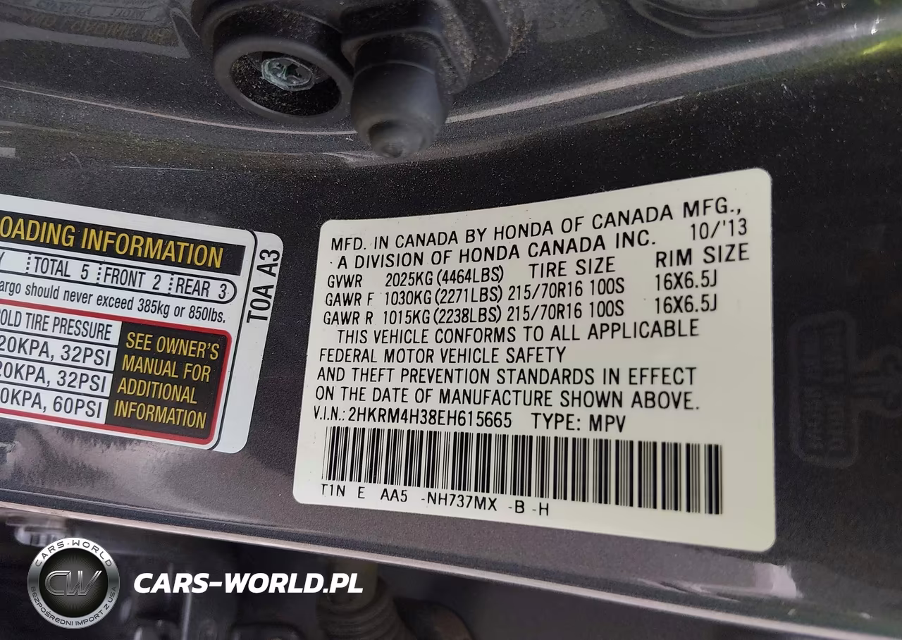 2014 Honda Cr-V Lx VIN:2HKRM4H38EH615665 - 9