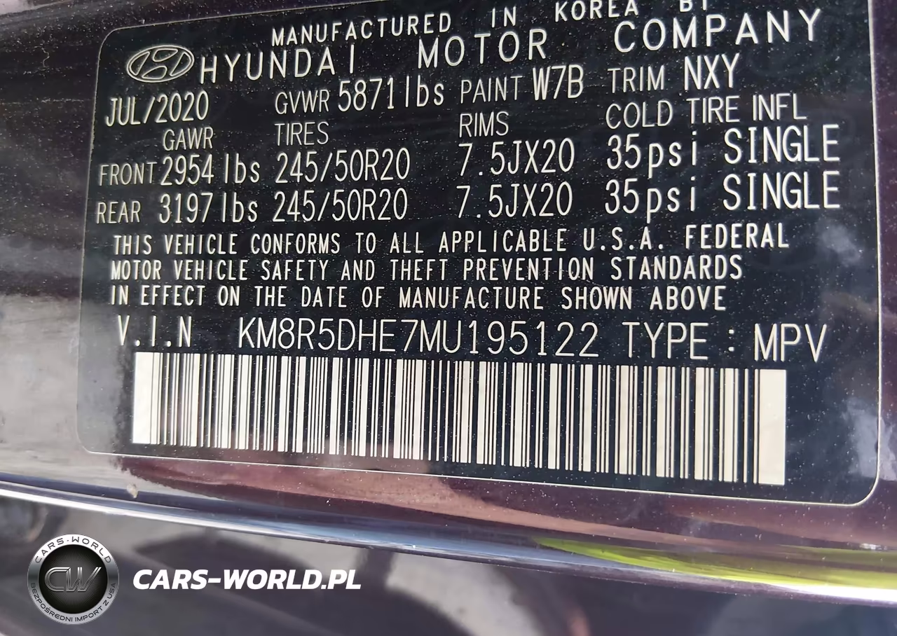 2021 Hyundai Palisade Limited VIN:KM8R5DHE7MU195122 - 9