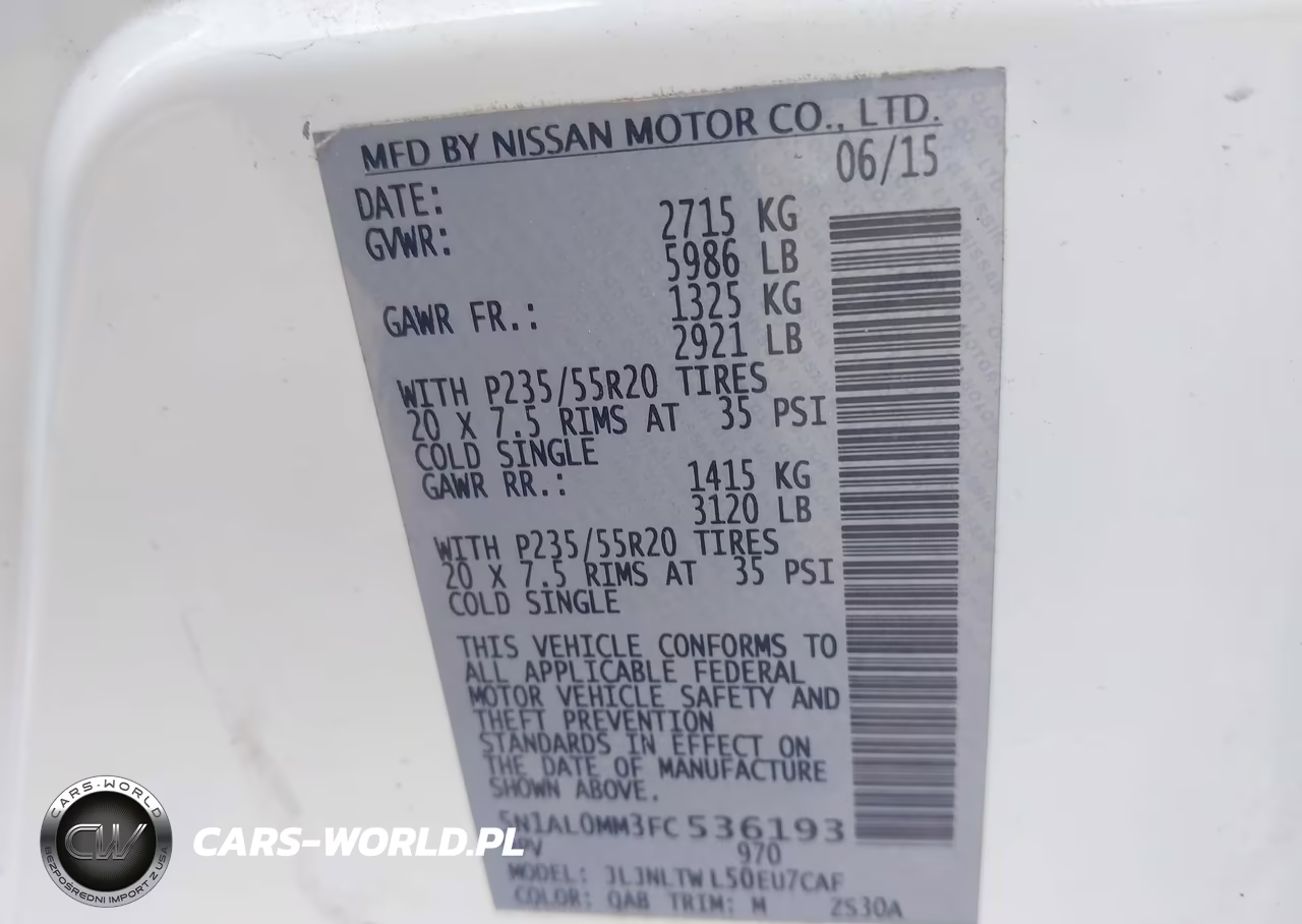 2015 Infiniti Qx60 VIN:5N1AL0MM3FC536193 - 9