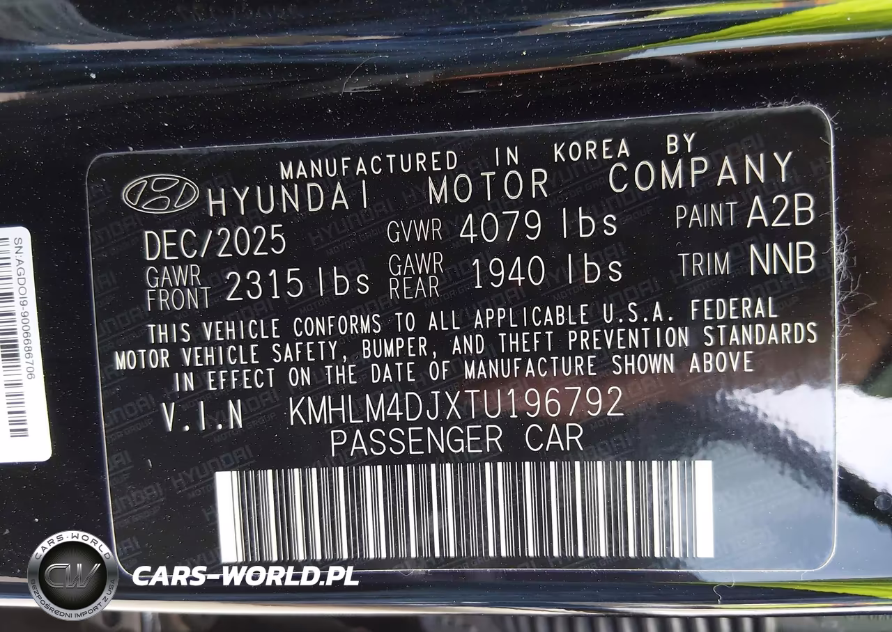 2026 Hyundai Elantra Hybrid Blue VIN:KMHLM4DJXTU196792 - 9