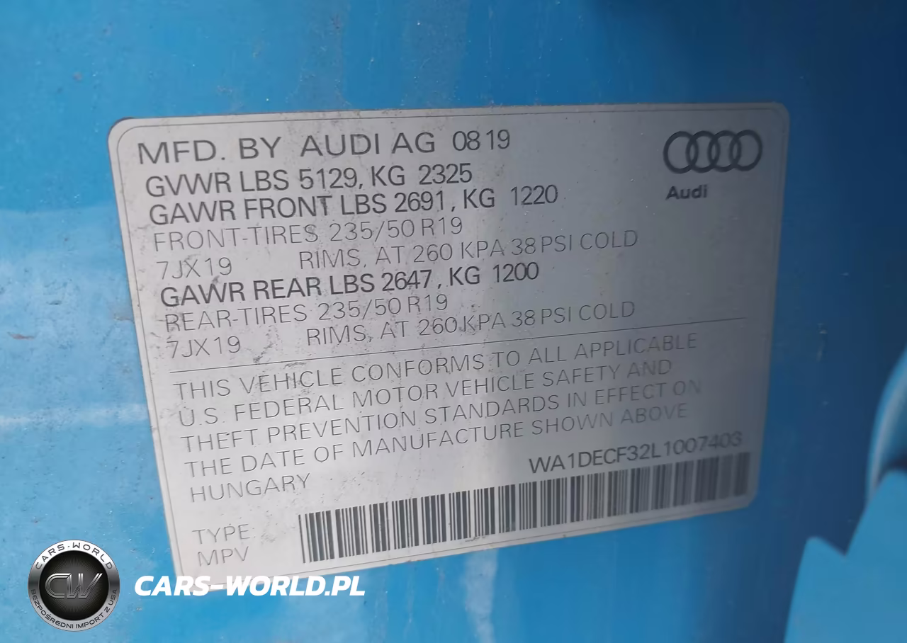 2020 Audi Q3 Premium 45 Tfsi S Line Quattro Tiptronic VIN:WA1DECF32L1007403 - 9