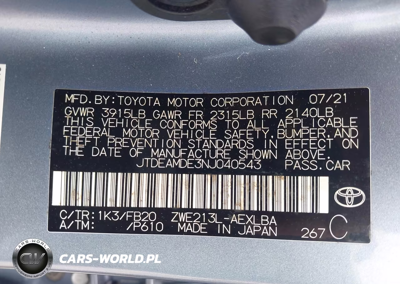 2022 Toyota Corolla Hybrid Le VIN:JTDEAMDE3NJ040543 - 9