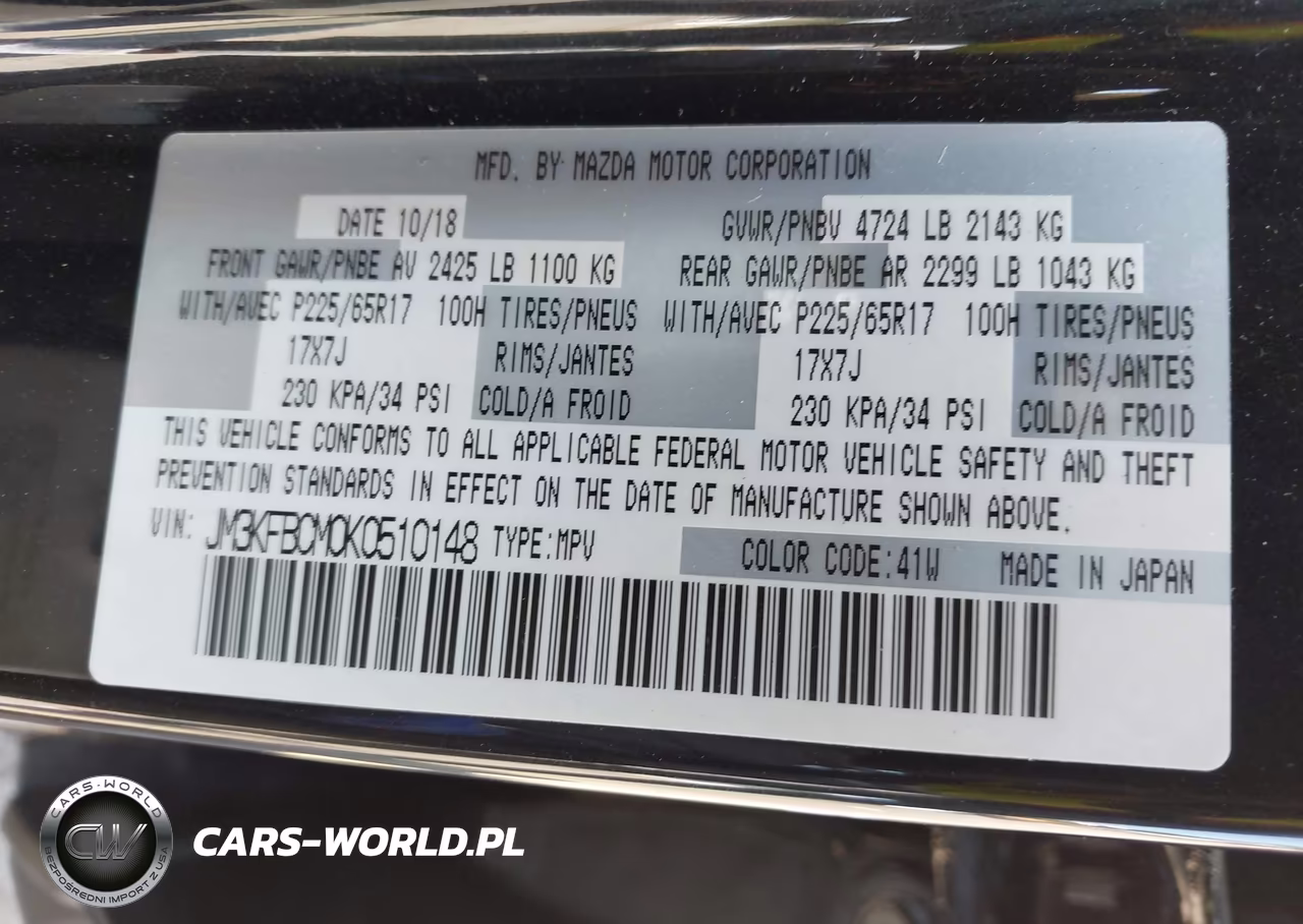 2019 Mazda Cx-5 Touring VIN:JM3KFBCM0K0510148 - 9
